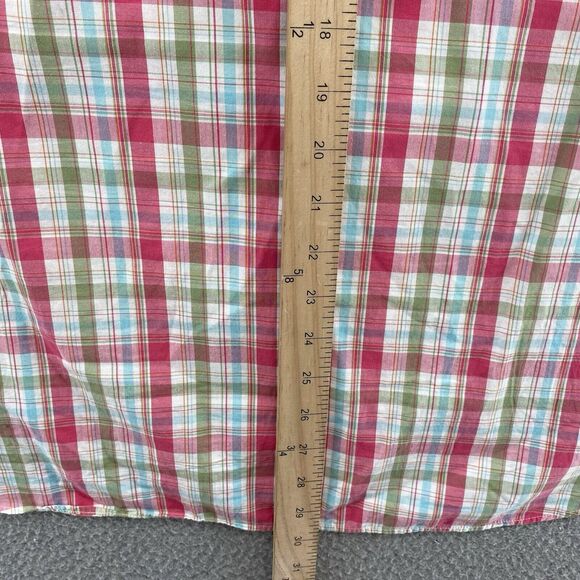 Bonobos Shirt Men's Large Red Green Plaid Preppy Slim Fit Seersucker Button Up - Picture 8 of 9